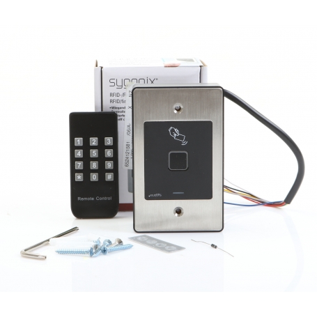 Sygonix SY-4760958 Fingerprint RFID Zugangssystem Unterputz 12V/DC 18V/DC IP66 schwarz silber (278115)