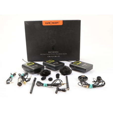 K&F Concept CM-10 Funkstrecken-Set - Drahtloses Mikrofon (276126)