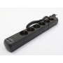 Eurolite 30240155 Steckdosenleiste Mehrfachsteckdose Stromverteiler 6-fach USB Schutzkontakt schwarz (278794)