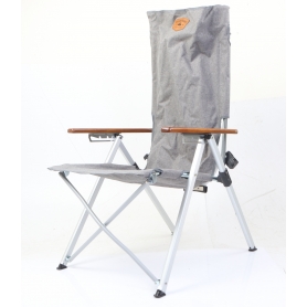 Holiday Travel Joplin Faltstuhl mit Holzarmlehne, grau/braun (278891)