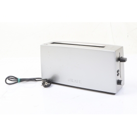 Graef TO90EU Langschlitztoaster Toaster Brötchenaufsatz Krümelschublade silber (278928)