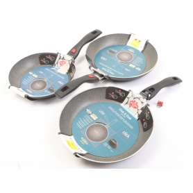 Ballarini Click+Cook Granitium Pfannen-Set Bratpfanne Ø 28cm Ø24cm antihaftbeschichtet Outdoor Camping schwarz grau (278999)