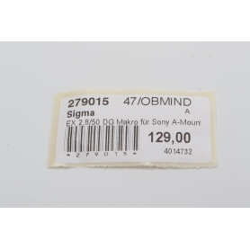 Sigma EX 2,8/50 DG Makro für Sony A-Mount (279015)