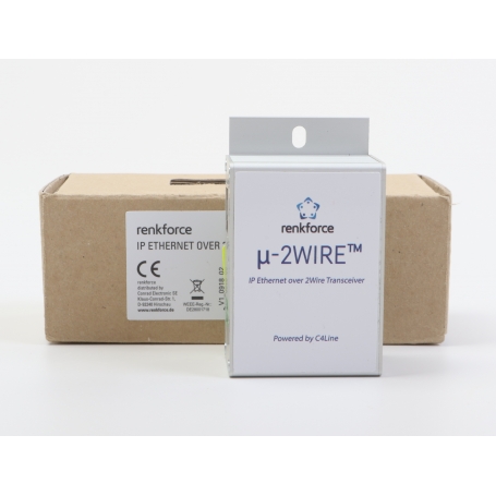 Renkforce RF-3395610 Netzwerkverlängerung LAN 2-Draht 300m Reichweite 200 MBit/s silber (279200)