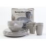 Flamefield Seramika Latte 16 Piece Camping Caravan Melamine Dinner Set SB01114 (279210)