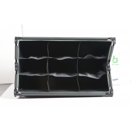 BO-CAMP Faltschrank Camping Schrank Regal Zelt Organizer Garderobe 9Fächer Stahl (279635)