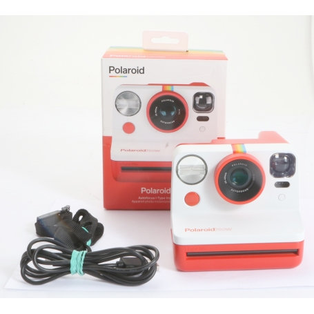 Polaroid Now Autofokus Instant Kamera Weiß/Rot (279756)