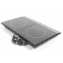 Clatronic DKI 3609 Induktions-Doppelkochplatte Elektrokochfeld 3500 Watt 60cm breit Glaskeramik schwarz (279848)