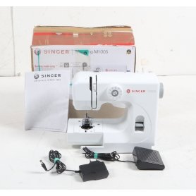 Singer M1005 Nähmaschine Freiarmnähmaschine automatische Einfädelfunktion weiß (279602)