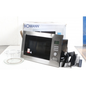 Bomann MWG 3001 H EB Einbau-Mikrowelle 25 Liter 59,5cm breit 900 Watt Heißluft Grill Edelstahl (280136)