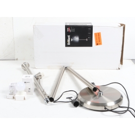 Brilliant G93004/13 Lucy Deckenfluter Standlampe Standleuchte mit Leselampe LED E27 5,5W Eisen weiß (280228)