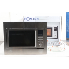 Bomann EMWG2216HEB Einbau-Mikrowelle mit Grill 52cm breit 25 Liter 900 Watt edelstahl (279925)