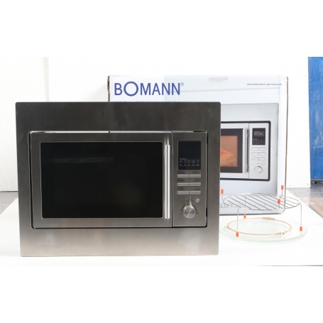 Bomann EMWG2216HEB Einbau-Mikrowelle mit Grill 52cm breit 25 Liter 900 Watt edelstahl (279925)