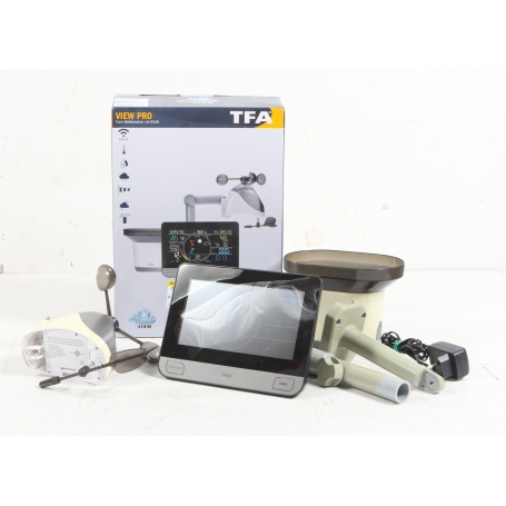 TFA Dostmann WLAN VIEW PRO Wetterstation Funk-Wetterstation Vorhersage Temperatur Luftfeuchtigkeit schwarz (280627)