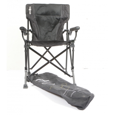 Brunner Raptor 3D Campingstuhl Faltstuhl Anglerstuhl Gartenstuhl Balkon Terrasse gepolstert schwarz (280752)