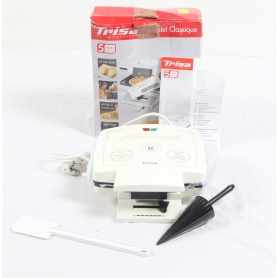 Trisa Bricelet Classique Waffeleisen Waffelautomat Bretzeli 1000W weiß (280881)
