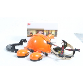3M Forest XA007707350 G3000M Forstschutzhelm Sicherheitshelm Gehörschutz integriertes Visier orange (280458)