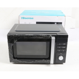 Hisense H25MOBS1HC Stand Mikrowelle, 48,2 cm breit, 900 W, 25 L, 8 Automatikprogramme, Grillfunktion, schwarz (280952)