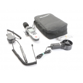 VOLTCRAFT UM5/1 200 Temperaturadapter Umweltmessgerät Schallpegelmesser Feuchtigkeit USB schwarz (280579)