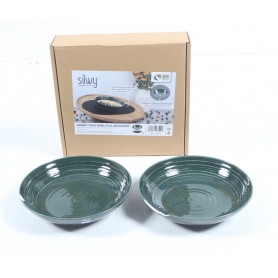 silwy Magnet-Schale, Porzellan, Ø21cm, waldgrün, 2er-Set (281022)