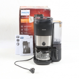 Philips HD7900/01 Kaffeemaschine 10 Tassen Mahlwerk Timerfunktion Warmhaltefunktion schwarz silber (281028)