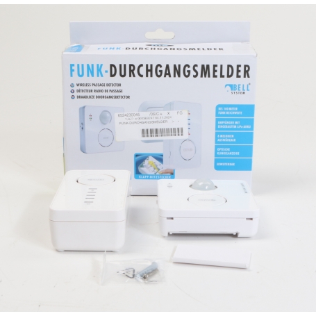 M-e modern-electronics BELL-221 Funk-Durchgangsmelder Funk Sender 90dB weiß (281255)