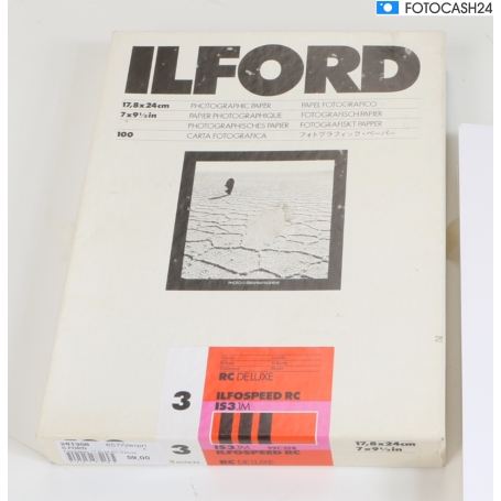 ILFORD Fotopapier 17,8x24 RC Deluxe 100 Stück (281308)