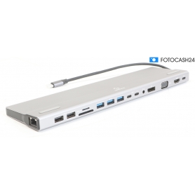Renkforce RF-DKS-902 Notebook Dockingstation integrierter Kartenleser USB-C grau (281572)