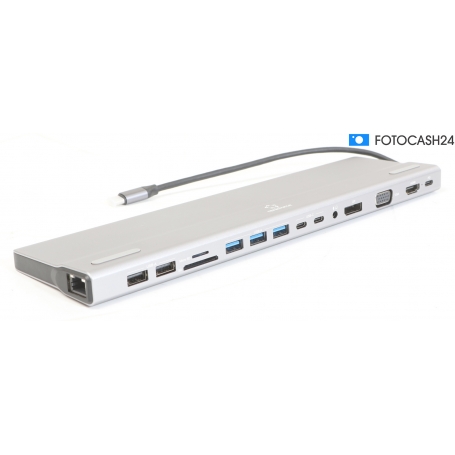 Renkforce RF-DKS-902 Notebook Dockingstation integrierter Kartenleser USB-C grau (281572)