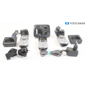 Panasonic KX-TG6823 Trio analoges schnurloses Telefon Anrufbeantworter Freisprechen schwarz (281724)