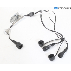 Konstsmide 4902-007 Lichterketten-System Lichterkettenkabel Verteilerkabel Außenbetrieb 0,5m schwarz (281729)