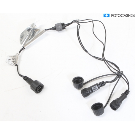 Konstsmide 4902-007 Lichterketten-System Lichterkettenkabel Verteilerkabel Außenbetrieb 0,5m schwarz (281729)