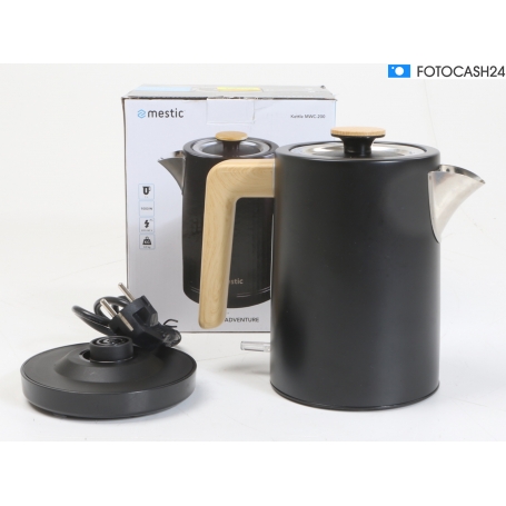 Mestic MWC-200 Wasserkocher Teekocher 1 Liter 1000 Watt Camping Wohnwagen Wohnmobil schwarz (281799)