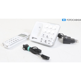 Geemarc Mobility Pack schnurloses Telefon analog Anrufbeantworter Freisprechen weiß (281802)