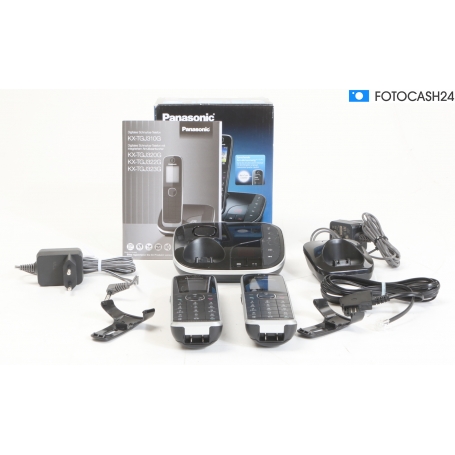 Panasonic KX-TGJ322GB schnurloses DECT-Telefon Anrufbeantworter Freisprechen Babyphone schwarz (281810)