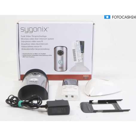 Sygonix SY-3396994 Funk Video-Türsprechanlage Türklingel Hausstation 2,4" LCD-Display 2,4GHz silber (281782)