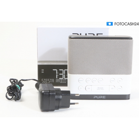Pure Siesta Rise Radiowecker Digitalradio Wecker USB DAB+ schwarz weiß (281860)