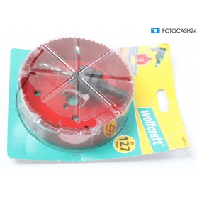 Wolfcraft 5495000 Lochsäge Lochkreissäge Bohraufsatz 127mm rot (281843)