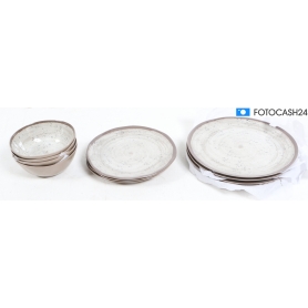 Bo-Camp Halo Melamin-Geschirr-Set Essgeschirr Teller Schale 12tlg. Camping Wohnwagen Wohnmobil (282285)