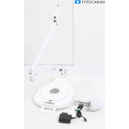 Toolcraft TO-8194404 LED Lupenleuchte Arbeitsleuchte Werkstattleuchte Vergrößerungsfaktor 1,75x 4,75x weiß (282583)