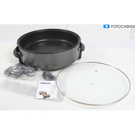 Tristar PZ-9145 Multifunktionspfanne Elektropfanne Grillen Braten Camping 1500 Watt Ø 40cm schwarz (282630)