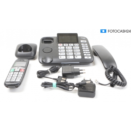 Gigaset DL780 Plus schnurgebundenes Telefon Haustelefon mit Mobilteil Hörgerätekompatibel analog schwarz (281886)