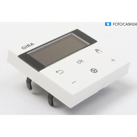 Gira 539403 System 3000 Raumtemperaturregler BT, System 55, reinweiß glänzend (282336)