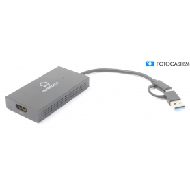 Renkforce RF-4715072 externe Grafikkarte Grafikadapter DDR3-RAM USB 5Gbps HDMI DVI schwarz (283191)