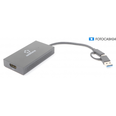 Renkforce RF-4715072 externe Grafikkarte Grafikadapter DDR3-RAM USB 5Gbps HDMI DVI schwarz (283191)