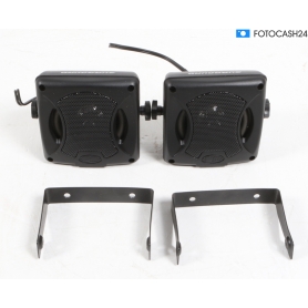 Boschmann 1 Paar PR-222 Aufbau-Lautsprecher 2-Wege 80 Watt Auto Wohnwagen Camping schwarz (282300)