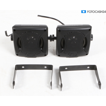 Boschmann 1 Paar PR-222 Aufbau-Lautsprecher 2-Wege 80 Watt Auto Wohnwagen Camping schwarz (282300)