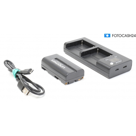 Enegon Dual-Ladegerät mit Kabel für F550 / F750 inkl. 2 Akku (282206)