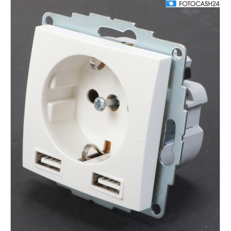 Berker Steckdose SCHUKO/USB 48038989 S.1, polarweiß gl. S.1 Steckdose 4011334510611 (283404)
