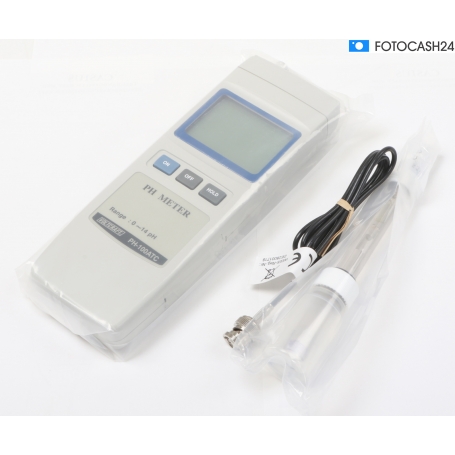 Voltcraft PH-100 ATC Digitales pH-Meter pH-Messgerät 0-14pH 9V Temperatur-Kompensation grau (282321)
